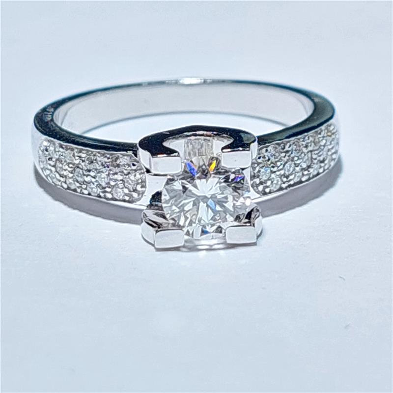 0,93 ct Diamond 18 K White Gold Ring 4,72 gr