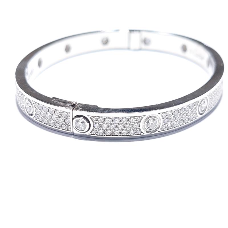 3.90 ct Diamond 18 K White Gold Bracelet 39.91 gr