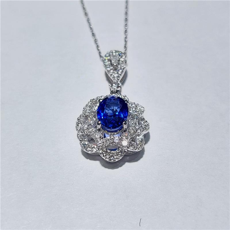 1,03 ct Diamond 18 K White Gold Necklace 4,26 gr