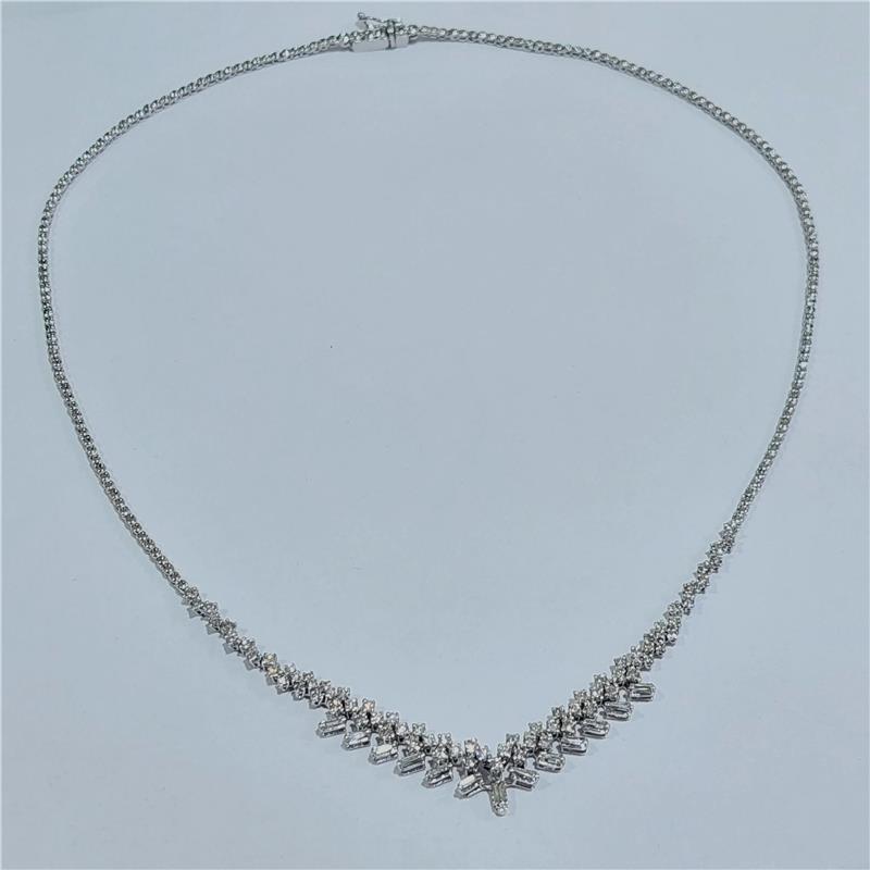 2,57 ct Diamond 18 K White Gold Necklace 16,35 gr