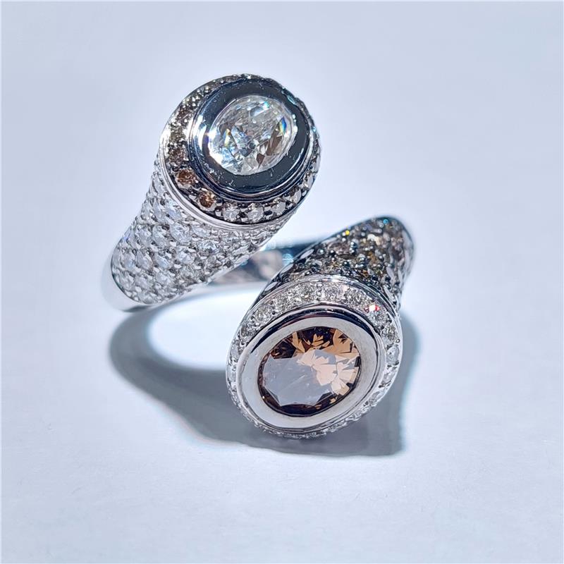 4,18 ct Diamond 18 K White Gold Ring 14,56 gr