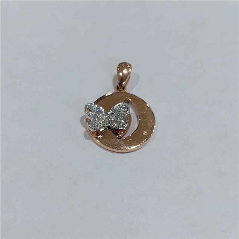 0,10 ct Diamond 14 K Gold Necklace 1,65 gr