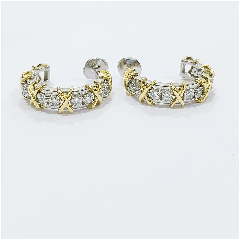 1.97 Карат Бриллиант 18 K Gold Серьги 18.97 гр