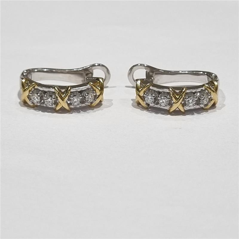 0.31 Карат Бриллиант 18 K Gold Серьги 8.32 гр