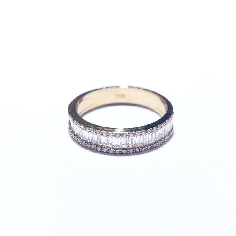 0.92 ct Diamond 18 K Yellow Gold Ring 3.72 gr