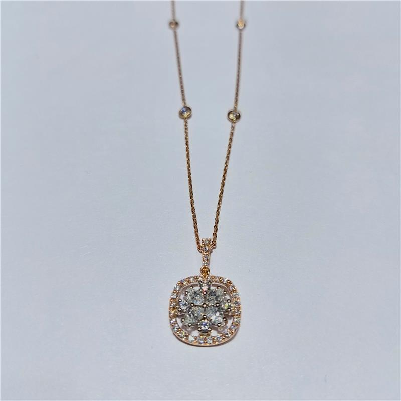 1,08 ct Diamond 14 K Gold Necklace 3,59 gr