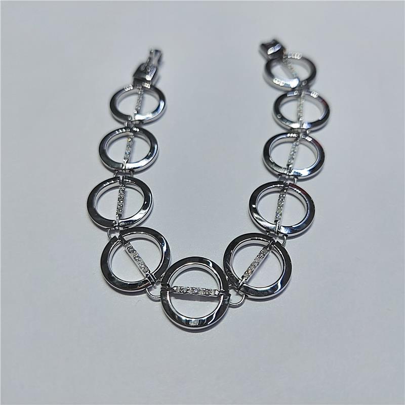 0.30 ct Diamond 14 K White Gold Bracelet 10.52 gr