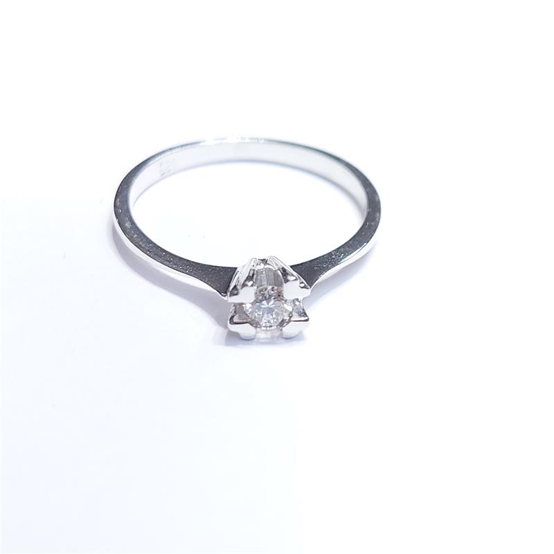 1 ct Diamond 14 K White Gold Ring 1.53 gr