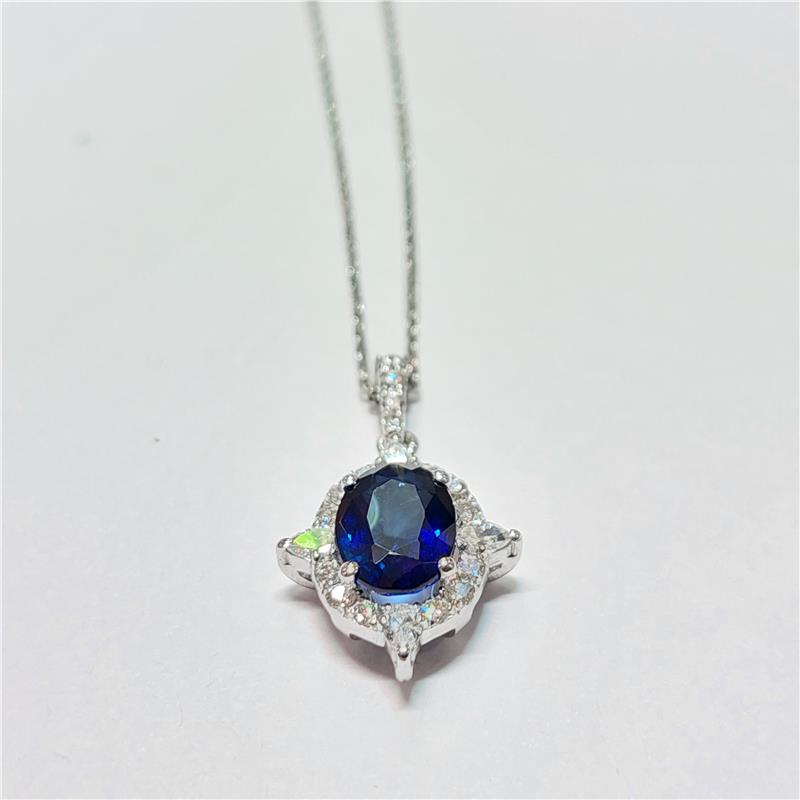 0.37 ct Diamond 14 K White Gold Necklace 2.76 gr