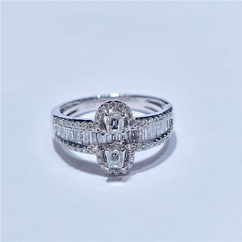 0,68 ct Diamond 18 K White Gold Ring 4,25 gr