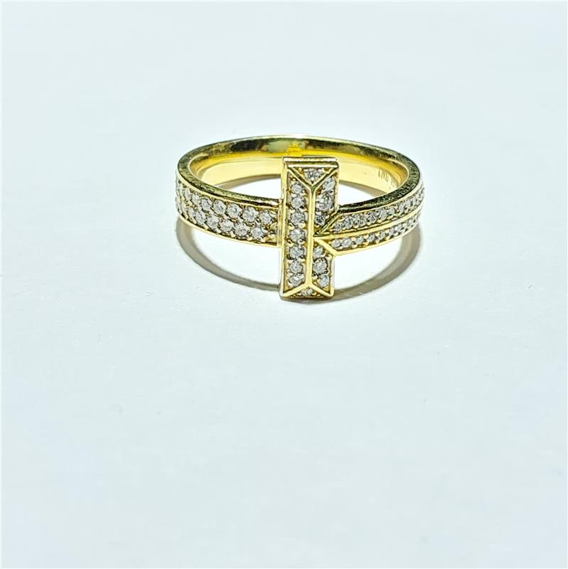 0.53 ct Diamond 18 K Yellow Gold Ring 6.23 gr