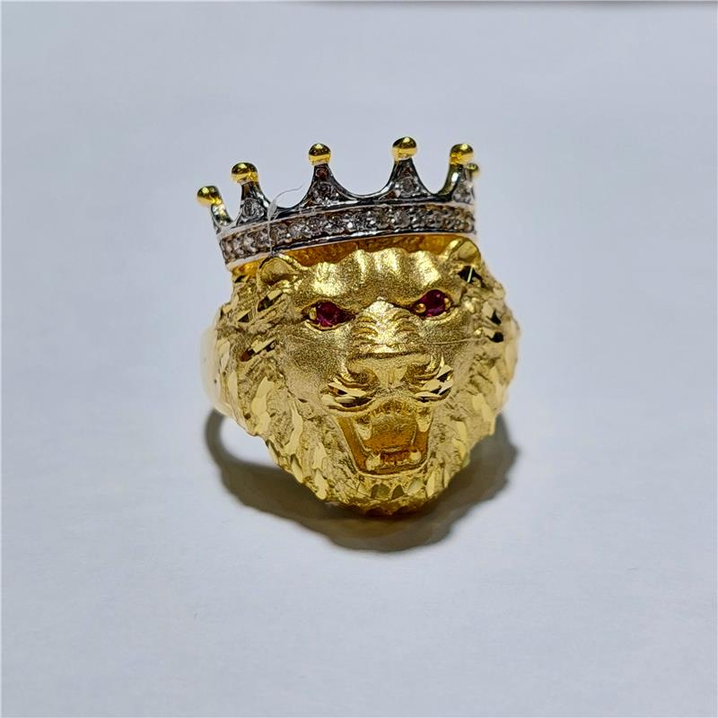 0,16 ct Diamond 14 K Gold Ring 10,62 gr