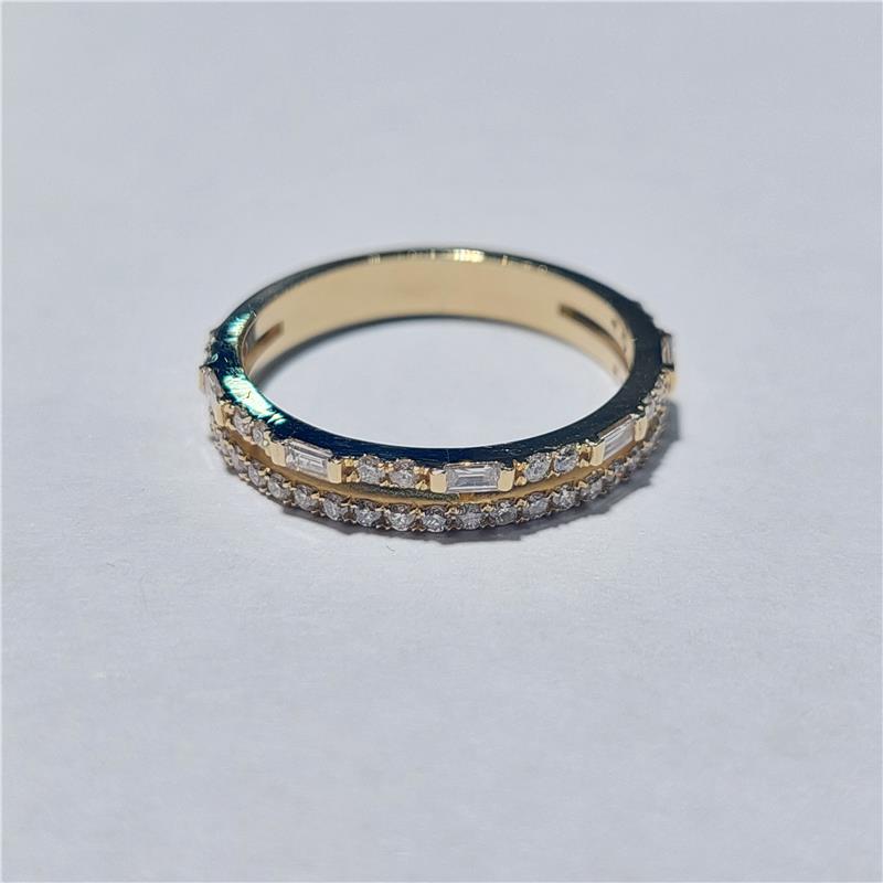 0,44 ct Diamond 14 K Yellow Gold Ring 2,67 gr