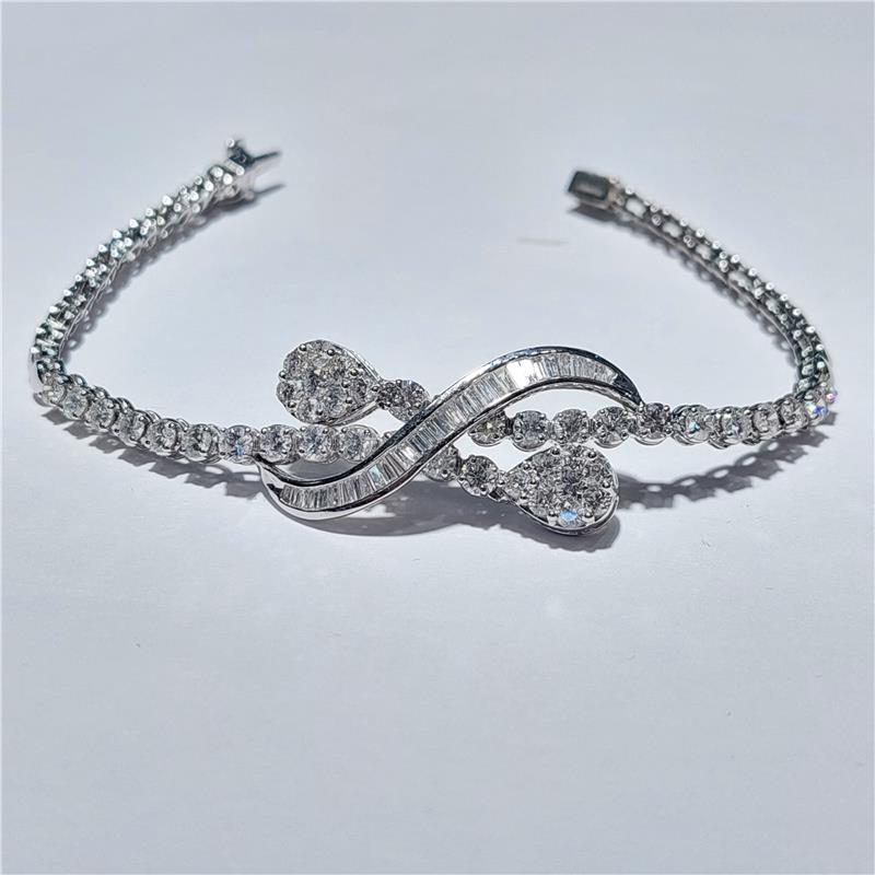 3,44 ct Diamond 18 K White Gold Necklace 13,17 gr