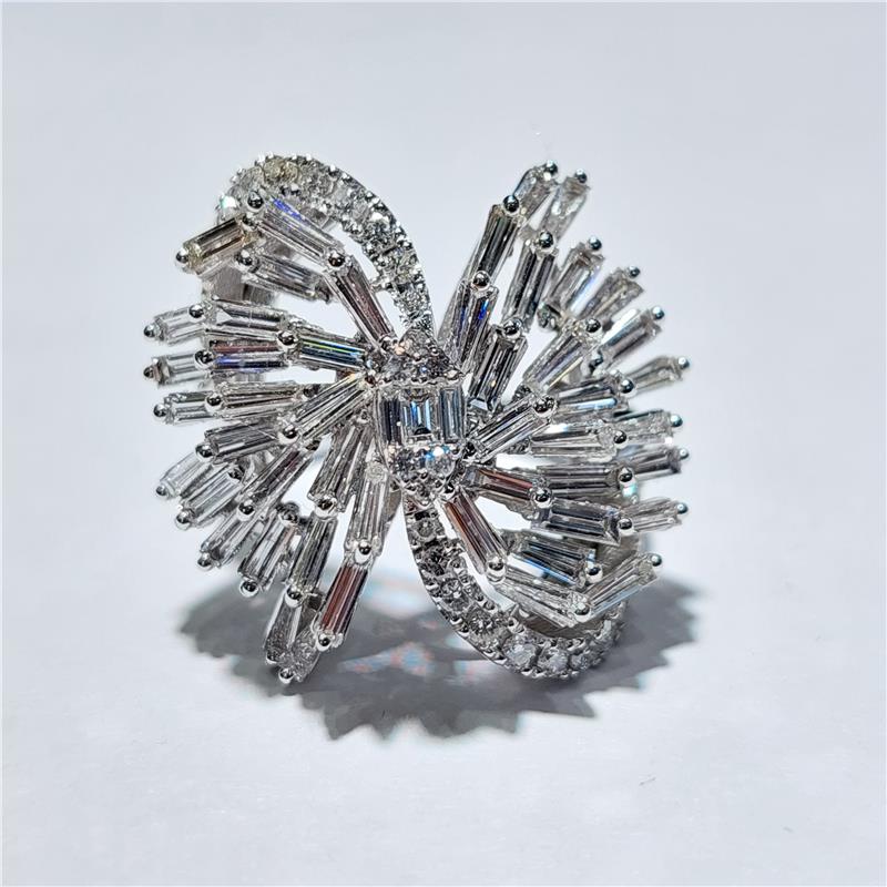 2,76 ct Diamond 18 K White Gold Ring 9,28 gr