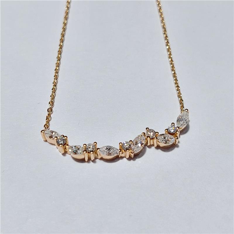 0,63 ct Diamond 18 K Rose Gold Necklace 3,52 gr