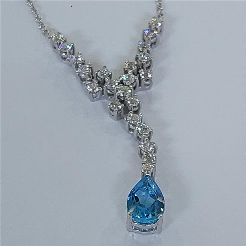 0,60 ct Diamond 18 K White Gold Necklace 4,25 gr