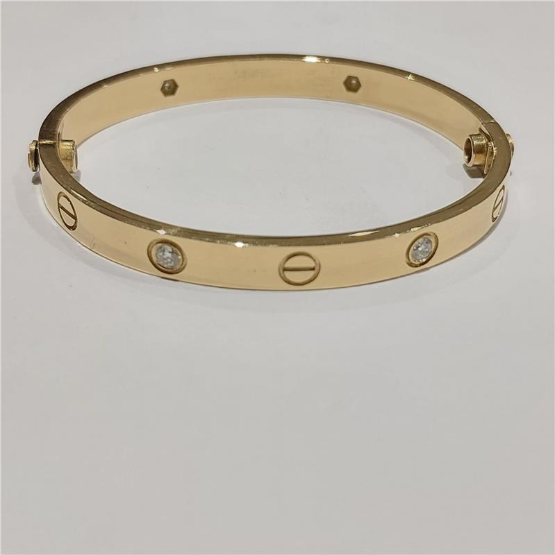 0.41 ct Diamond 18 K Yellow Gold Bracelet 41.33 gr