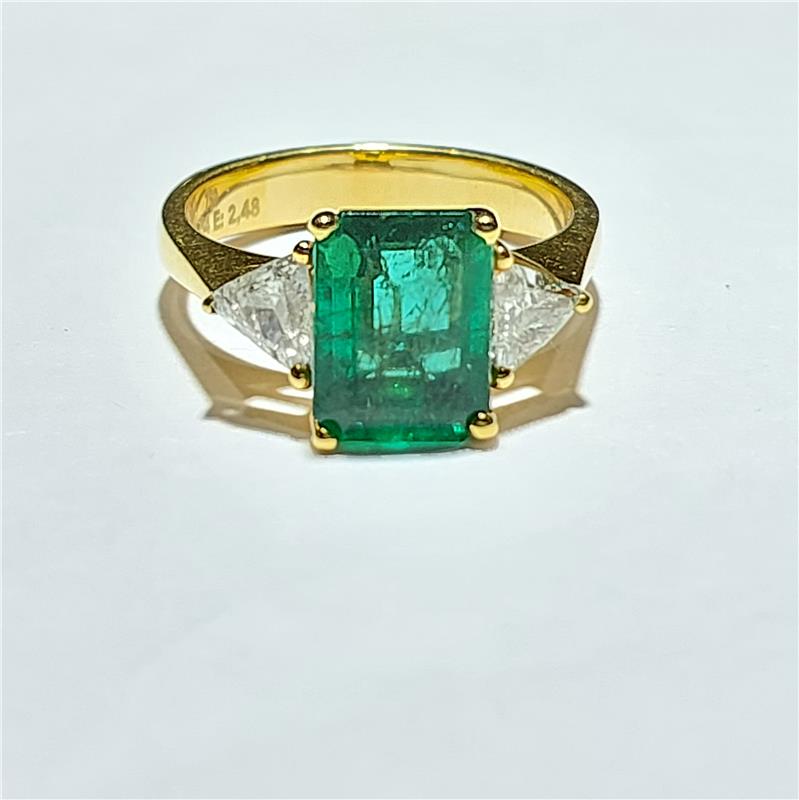 0.54 ct Diamond 18 K Yellow Gold Ring 6.13 gr