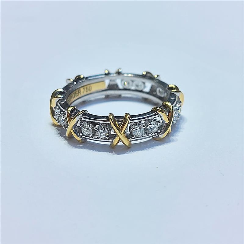 0.77 ct Diamond 18 K Gold Ring 7.70 gr