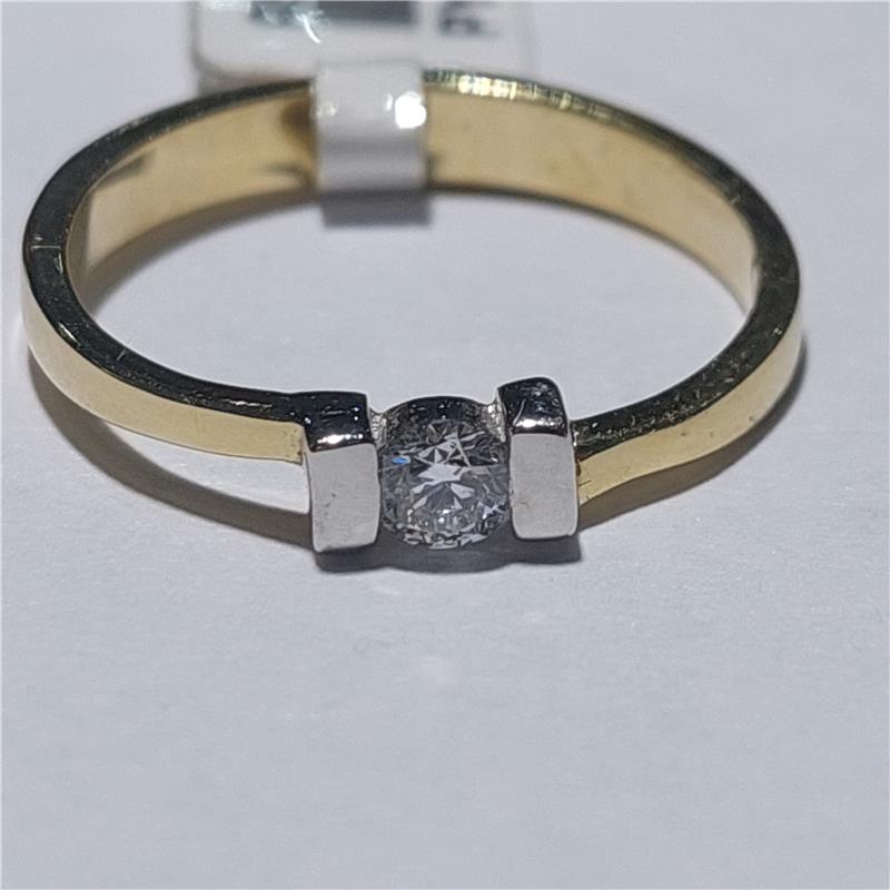 0,18 ct Diamond 14 K Gold Ring 2,71 gr