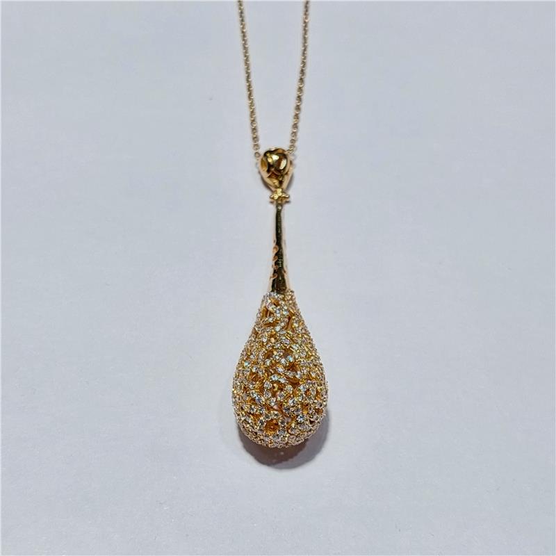 8,16 ct Diamond 18 K Rose Gold Necklace 8,16 gr