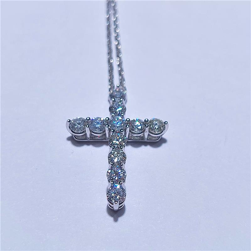 1.38 ct Diamond 18 K White Gold Necklace 6.27 gr