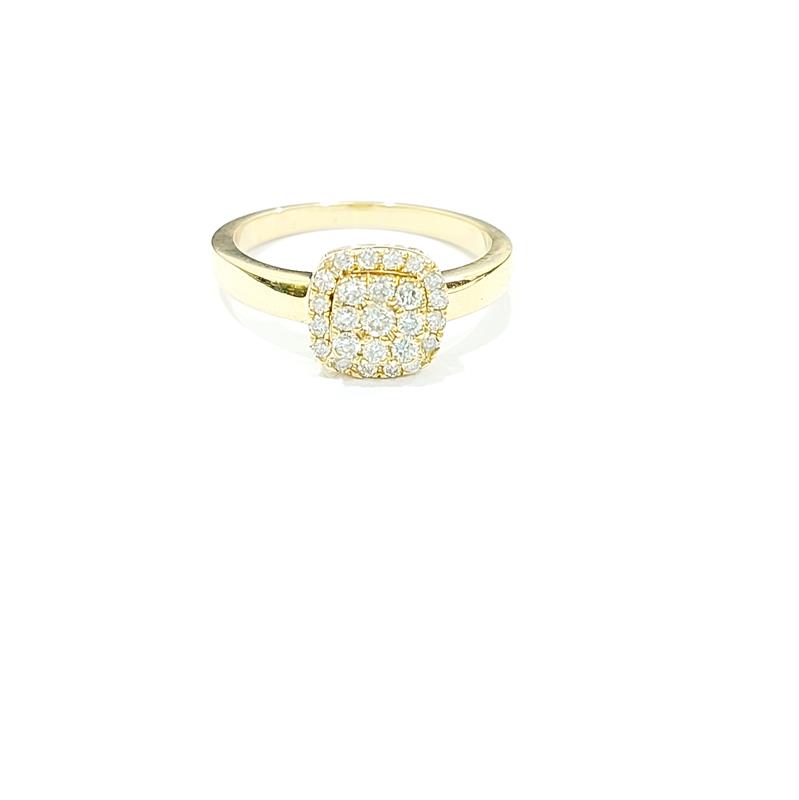 0.26 ct Diamond 18 K Gold Ring 4.70 gr