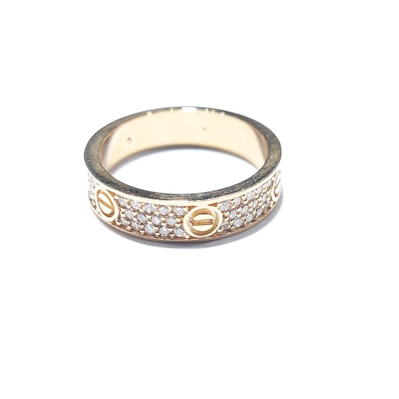 0.67 ct Diamond 18 K Rose Gold Ring 4.48 gr