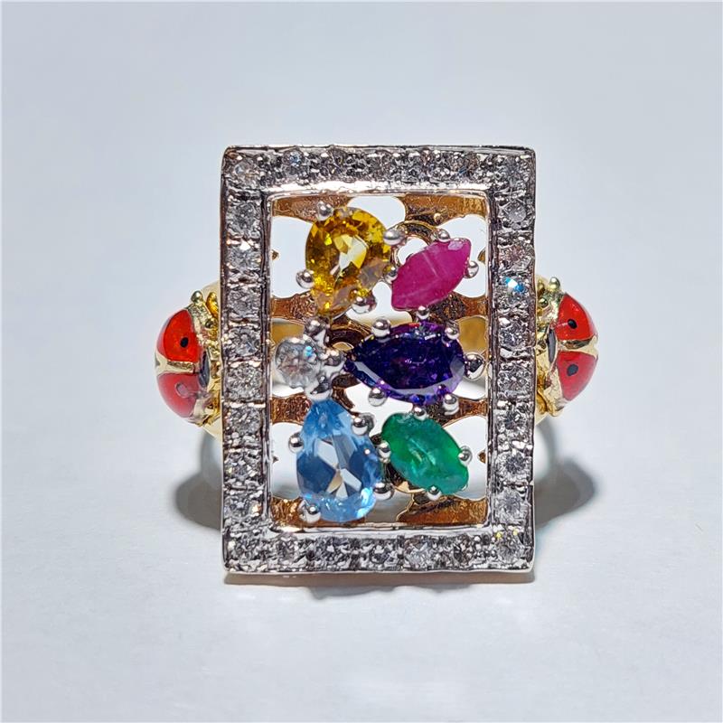 0,50 ct Diamond 14 K Gold Ring 7,69 gr