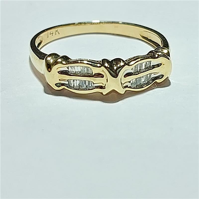 0.20 ct Diamond 14 K Yellow Gold Ring 2.35 gr