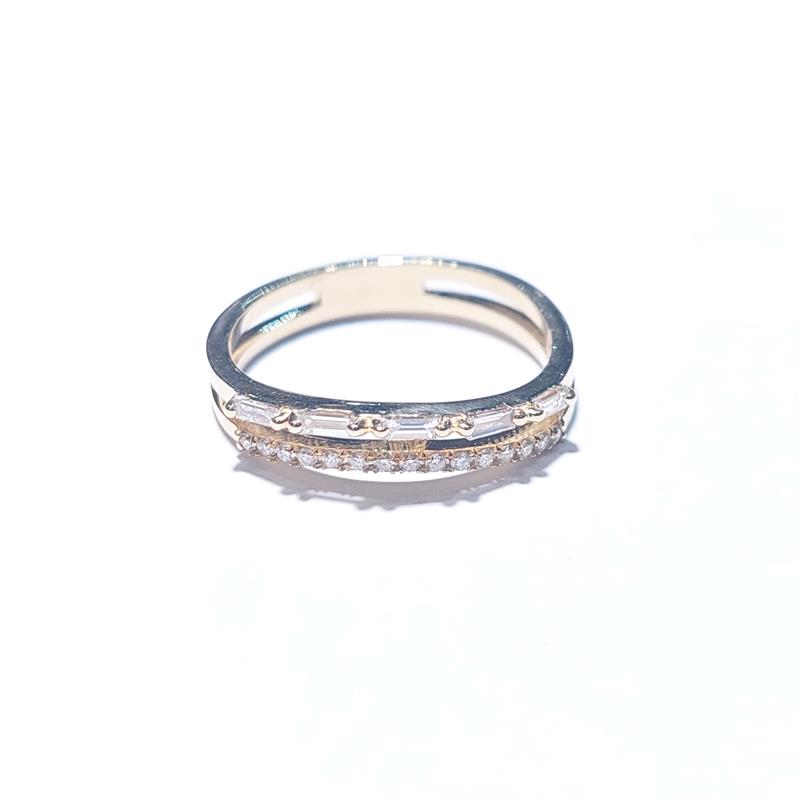 0,25 ct Diamond 14 K Yellow Gold Ring 2,54 gr