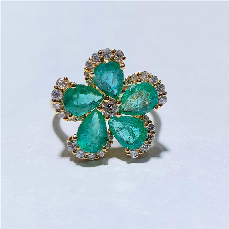 0,50 ct Diamond 18 K Yellow Gold Ring 3,83 gr