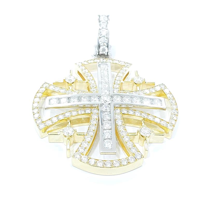 20.45 ct Diamond 14 K Gold Necklace 103 gr