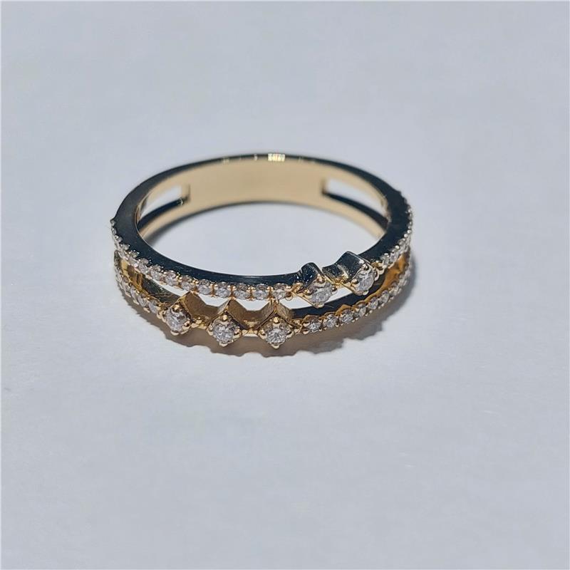 0,33 ct Diamond 14 K Yellow Gold Ring 2,60 gr