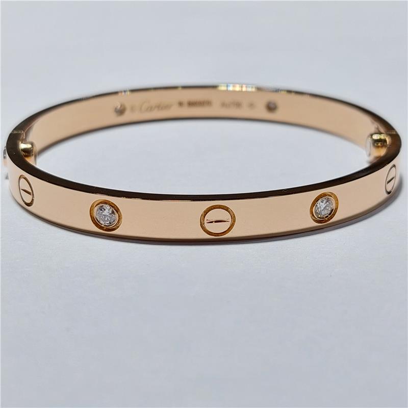 0.40 ct Diamond 18 K Rose Gold Bracelet 31.59 gr