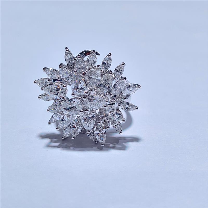 3.17 ct Diamond 18 K White Gold Ring 9.50 gr