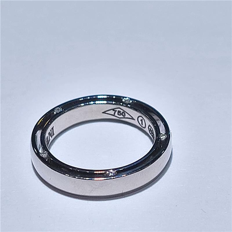 0.07 ct Diamond 18 K White Gold Ring 5.05 gr