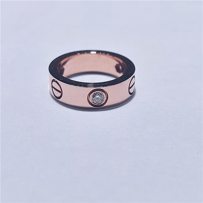 0.24 ct Diamond 18 K Rose Gold Ring 8.72 gr