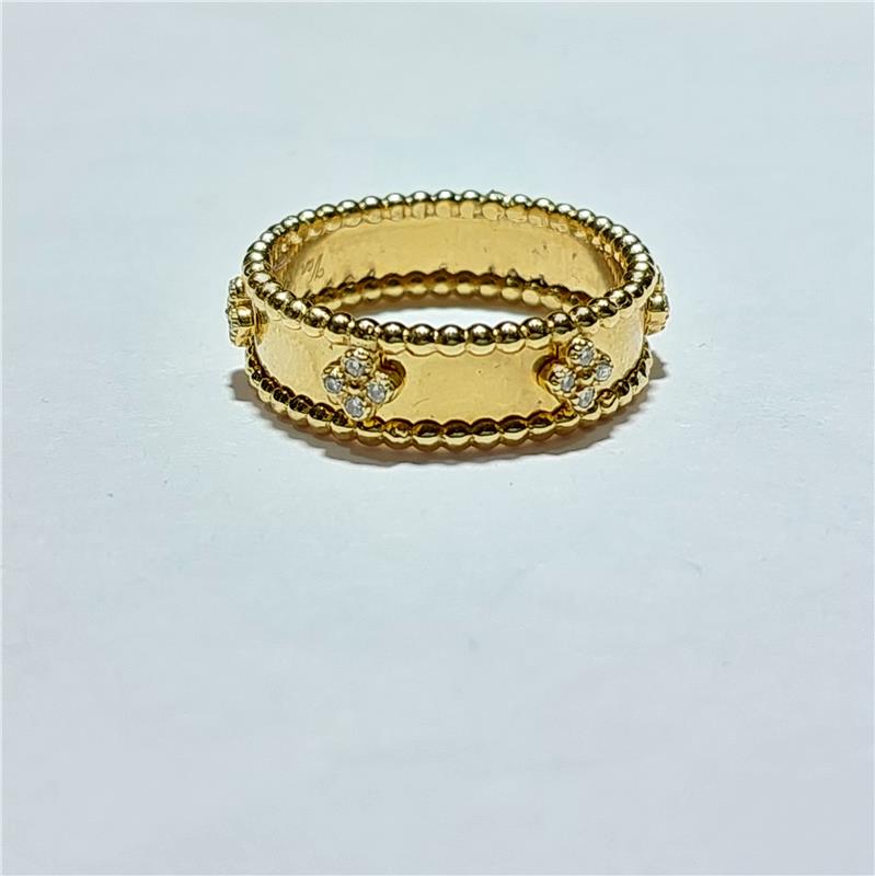 0.15 ct Diamond 18 K Yellow Gold Ring 5.07 gr