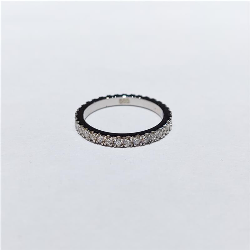0,61 ct Diamond 14 K White Gold Ring 1,90 gr