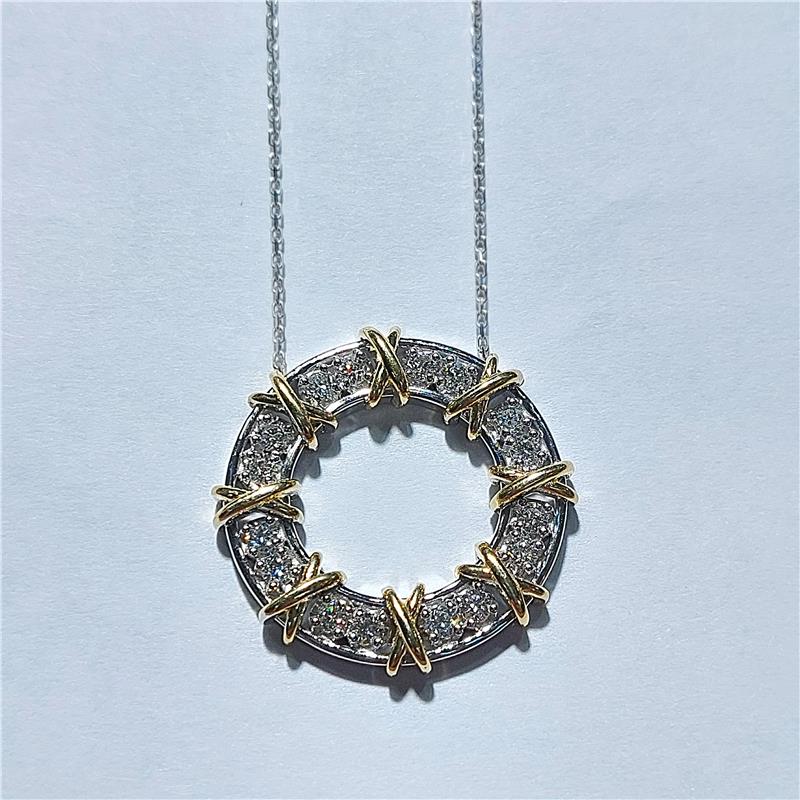 0,65 ct Diamond 18 K Gold Necklace 8,25 gr