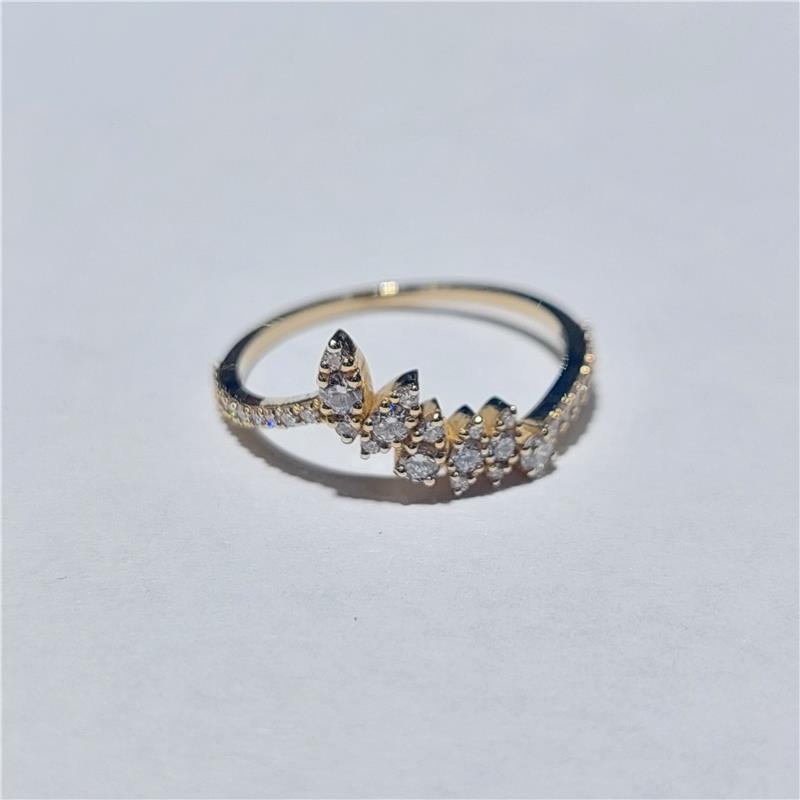 0,33 ct Diamond 14 K Yellow Gold Ring 1,48 gr