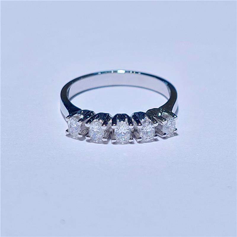 0,50 ct Diamond 14 K White Gold Ring 3,15 gr