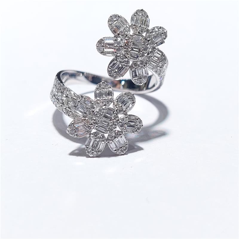 1.33 ct Diamond 18 K White Gold Ring 4.56 gr