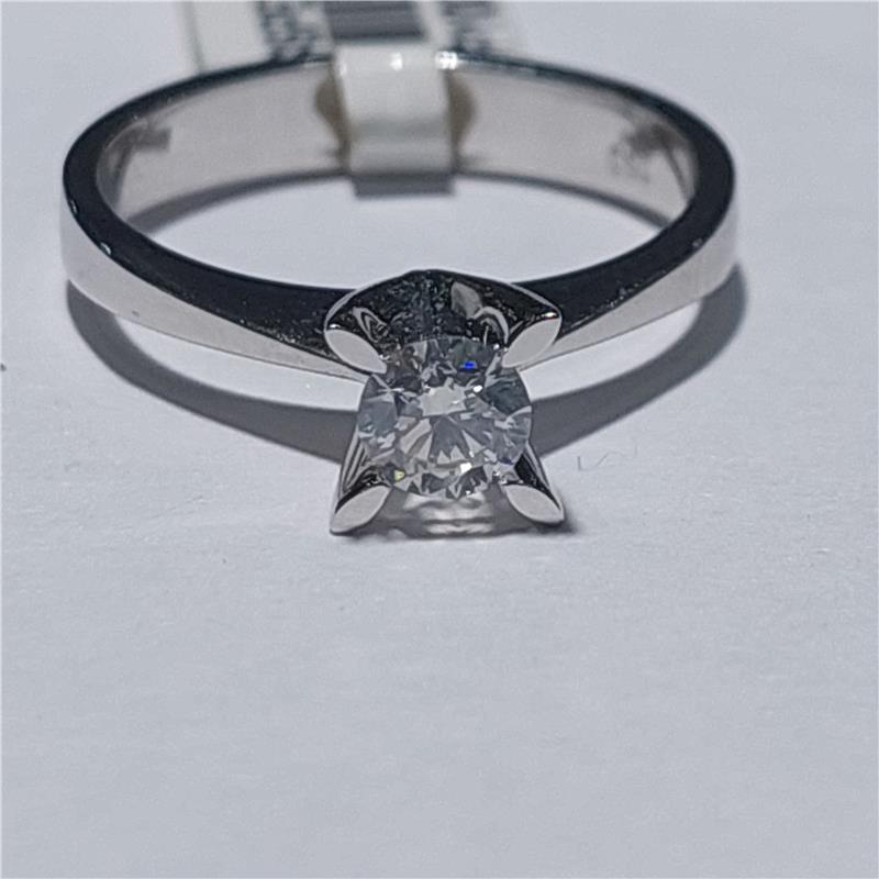 0,33 ct Diamond 18 K White Gold Ring 3,36 gr