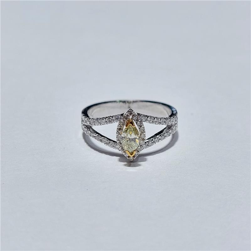 0,62 ct Diamond 18 K White Gold Ring 3,19 gr