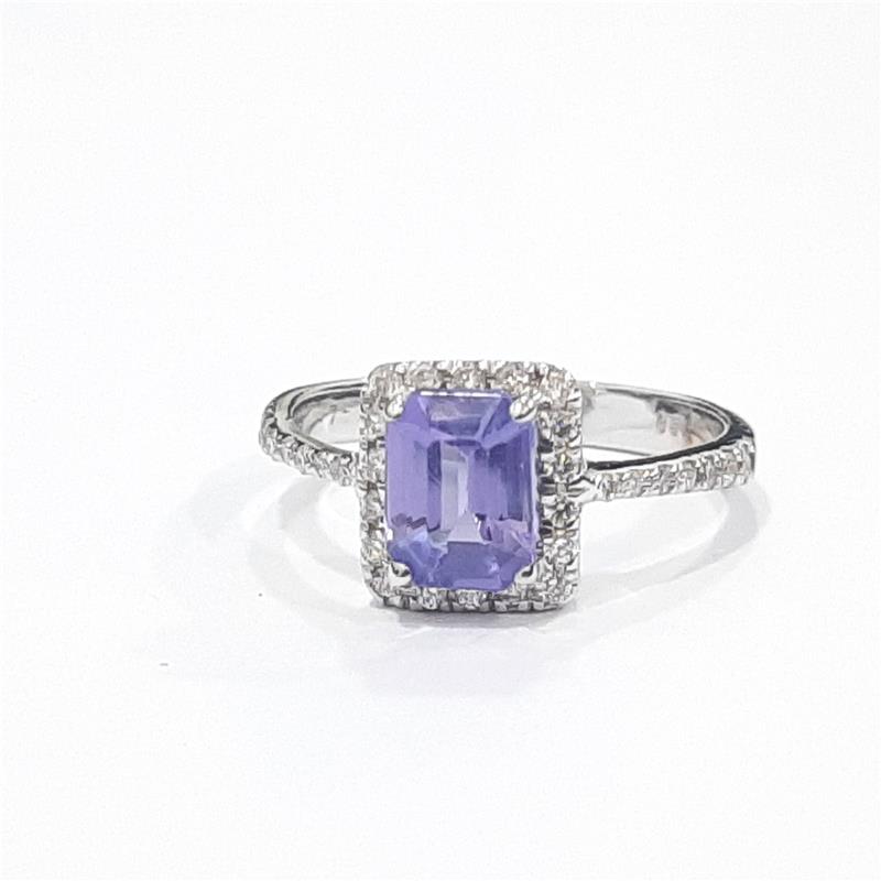 0.33 ct Diamond 18 K White Gold Ring 3.20 gr