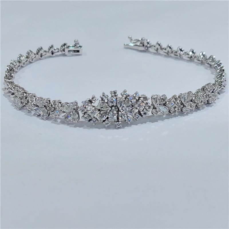 2,40 ct Diamond 18 K White Gold Bracelet 12,23 gr