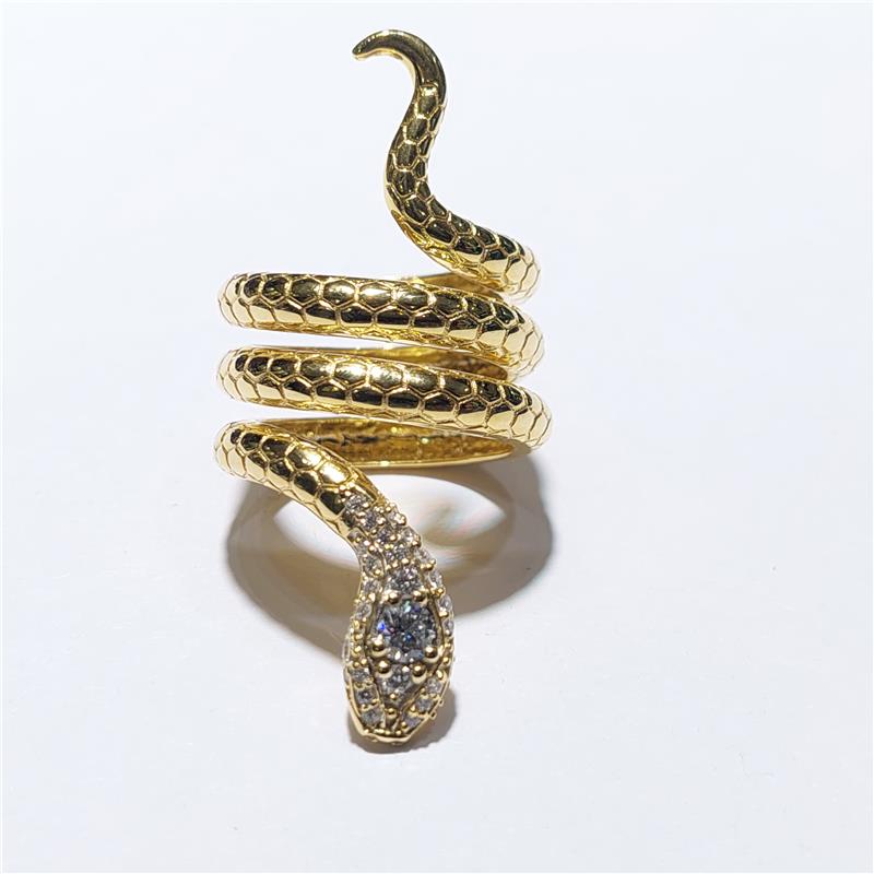 0.46 ct Diamond 18 K Yellow Gold Ring 12.08 gr